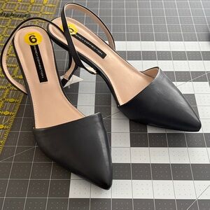 NWT French Connection Navy Slingback Heels